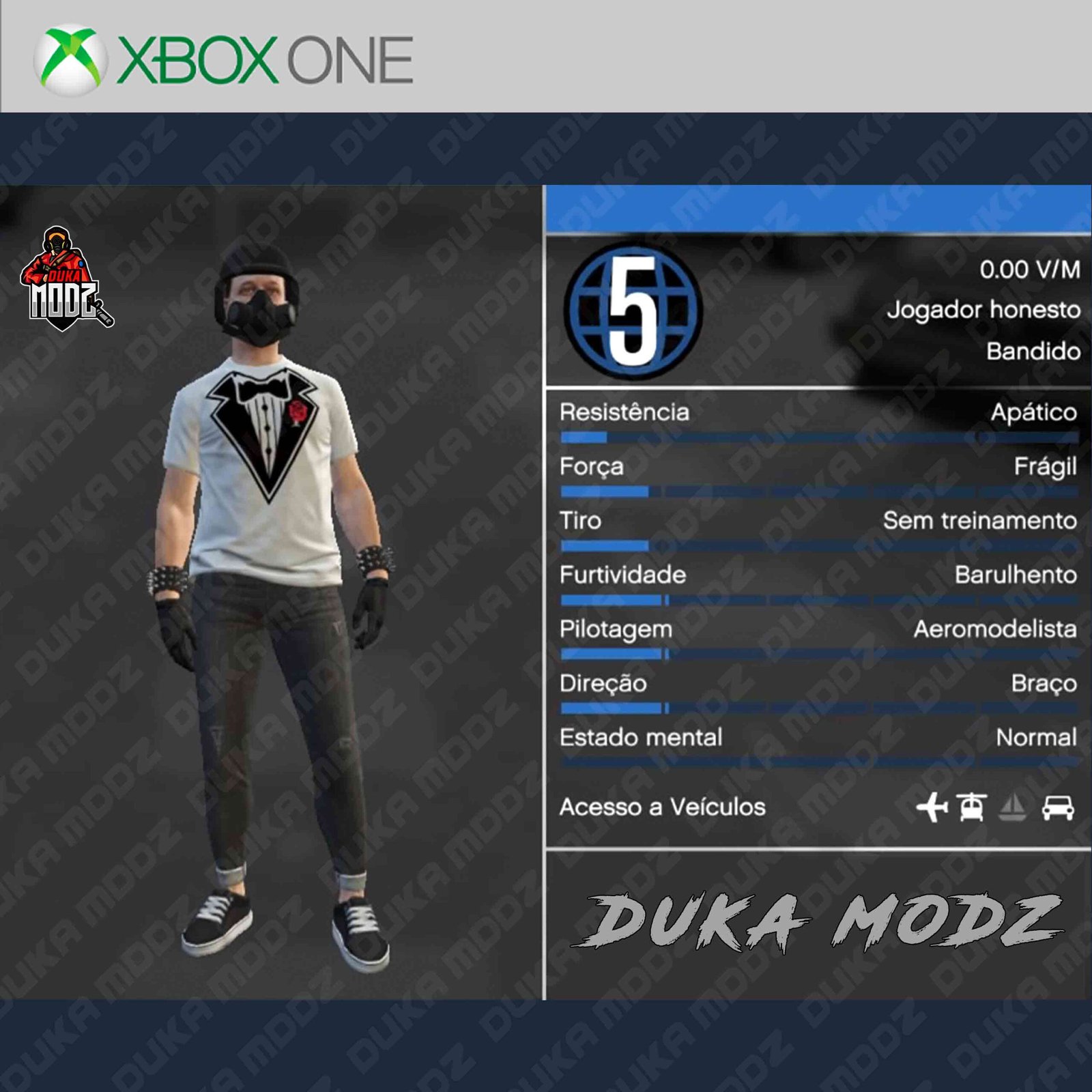 Conta de Gta 5 Versão Xbox One - Level 5 / 300 Milhões / Propriedades Compradas